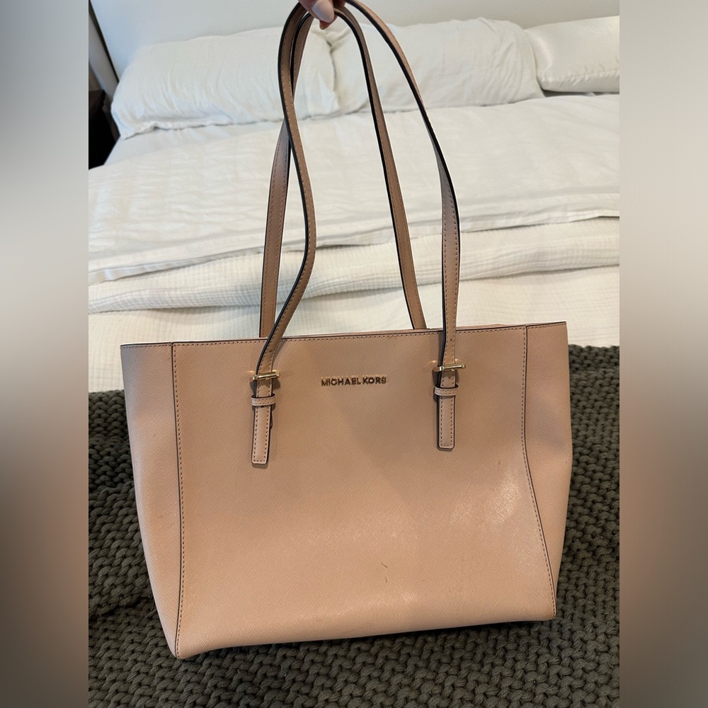 Michael Kors pale pink tote bag